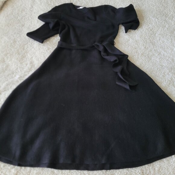 Stitchdrop black small a-line sweater dress - Picture 2 of 7